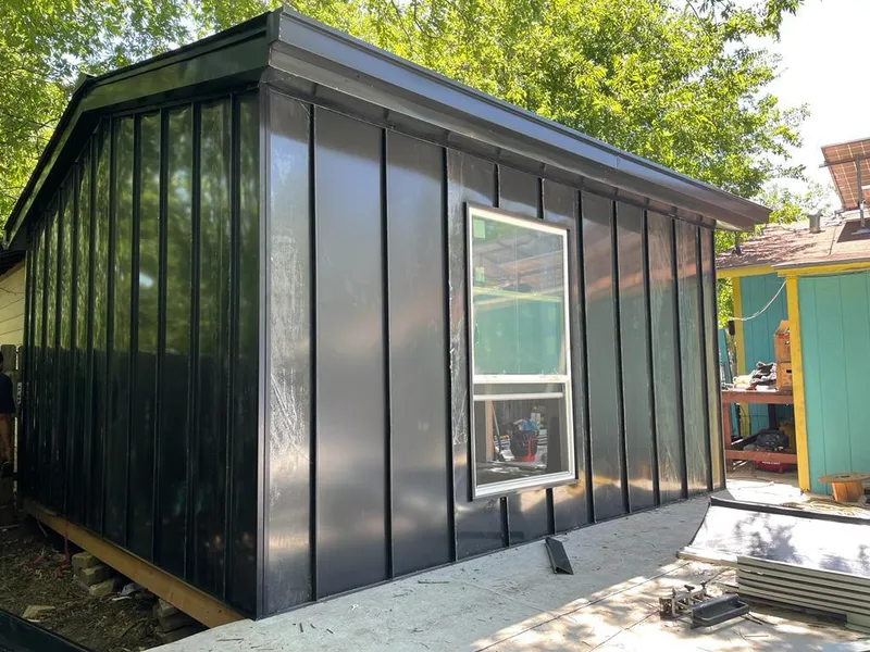 Black standing seam metal wall panels for Metal Roof Installation in Brazil